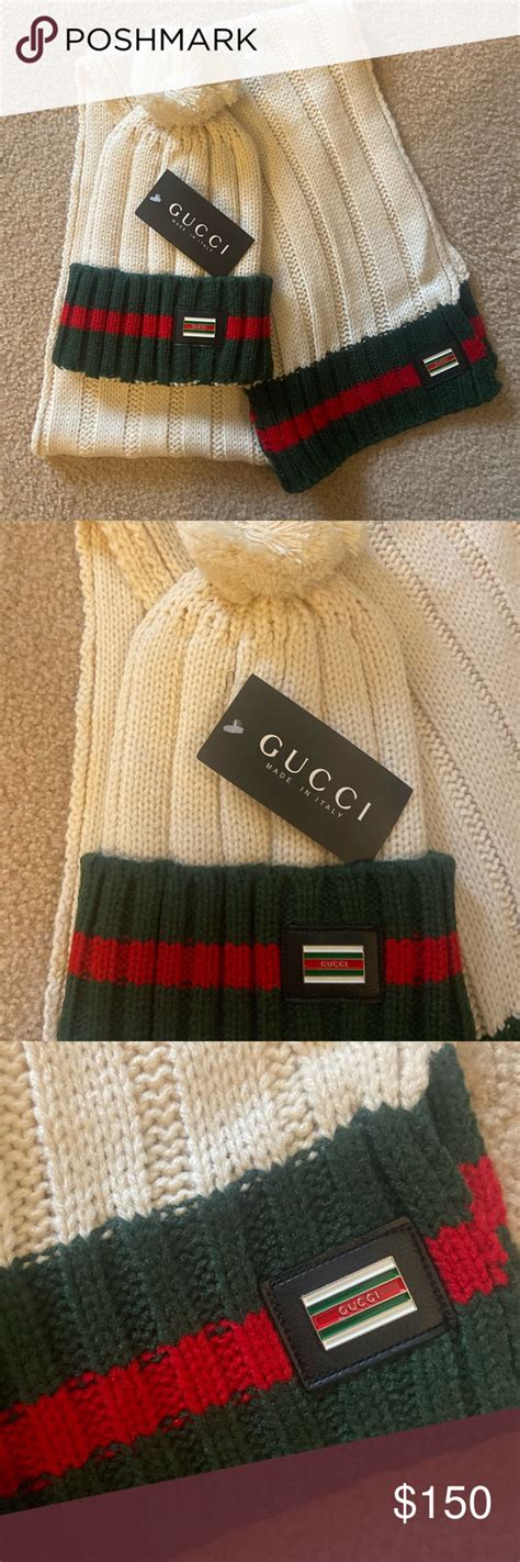 gucci scarf and hat set cheap|Gucci scarf real.